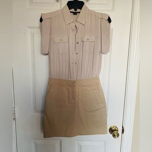 Armani Exchange Light Beige Safari One-Piece dress